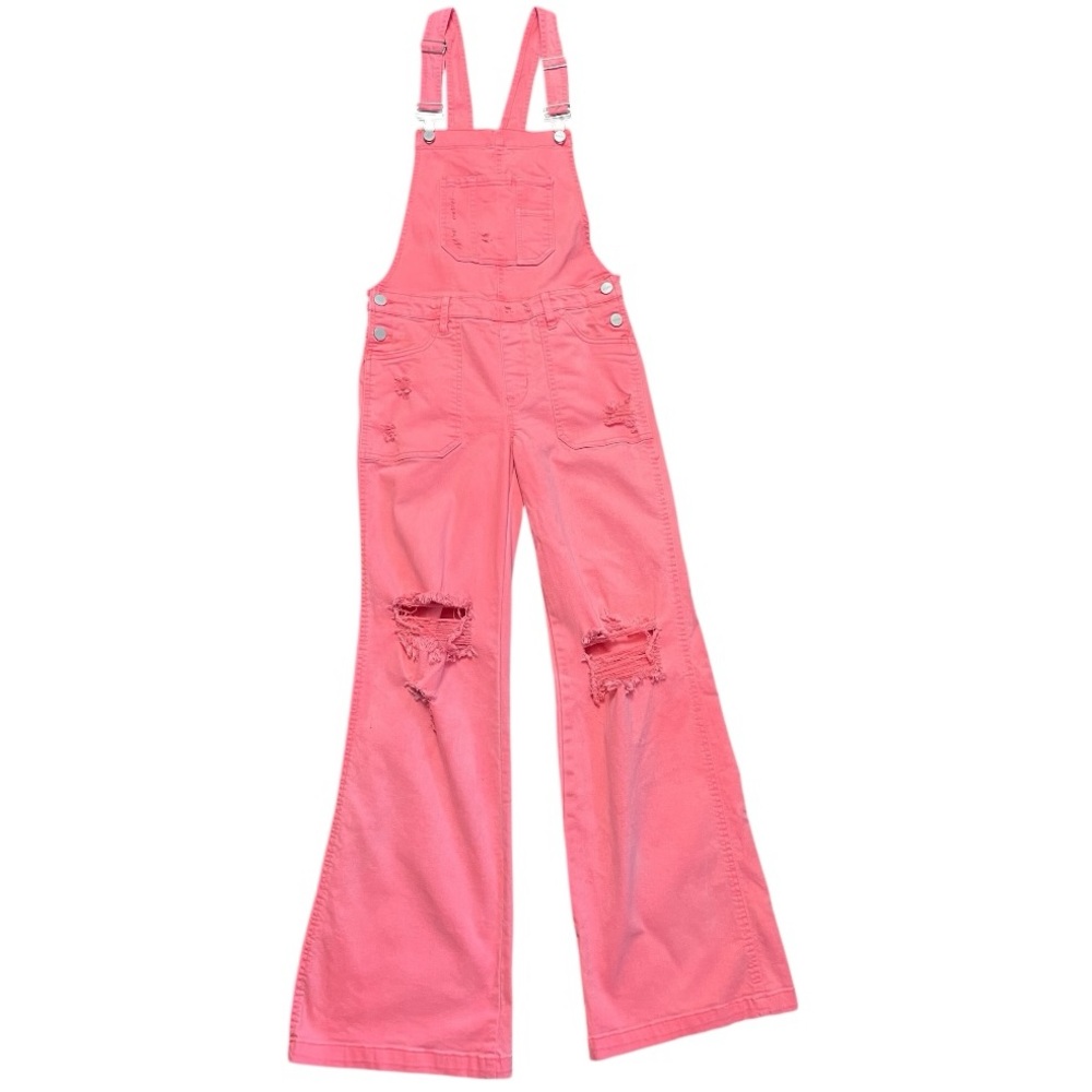 Stylish Pink Distressed Jumpsuit